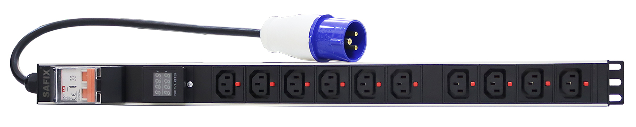 PDU-1610B-C13 (METERED) 10 Way C13 Outlets With V/A Meter