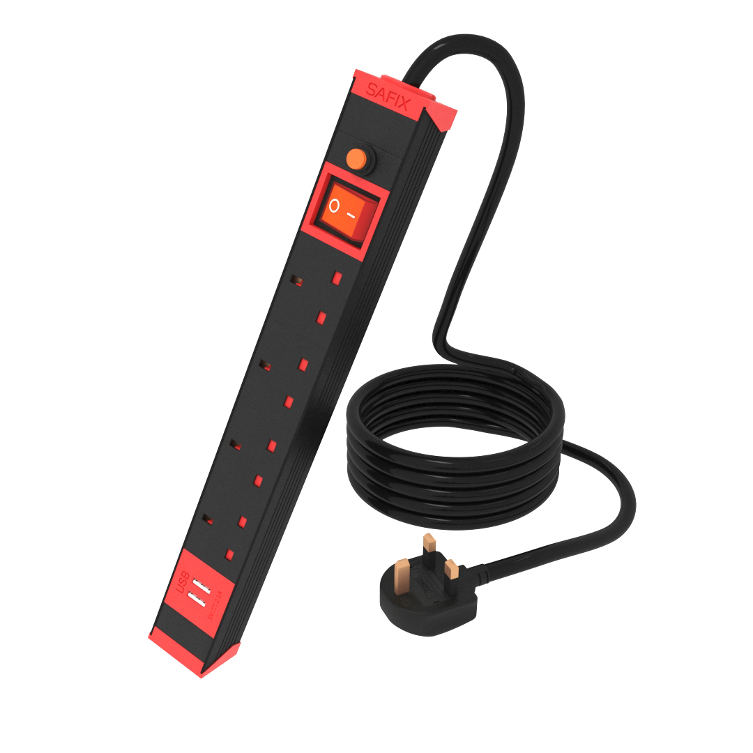 4 Way Extension Socket with USB