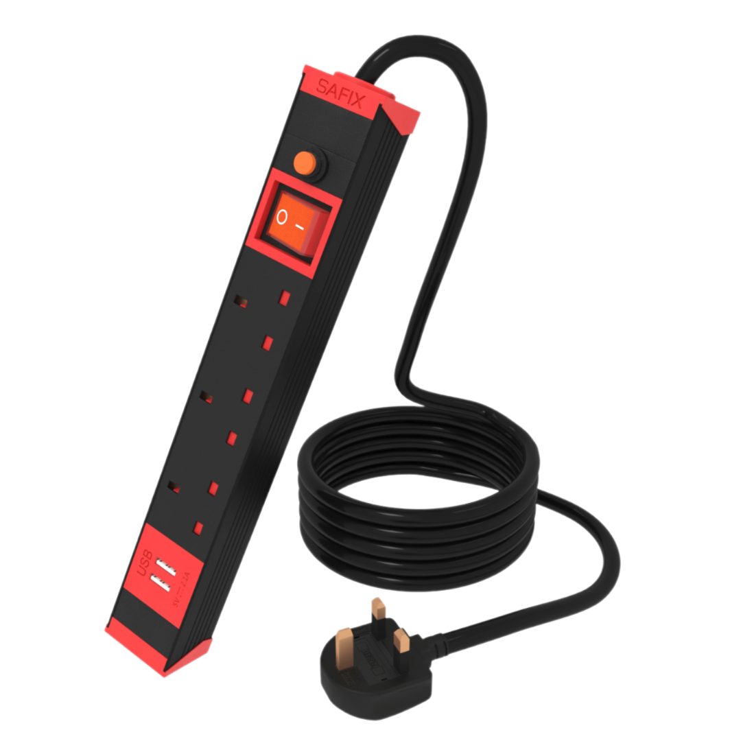 3 Way Extension Socket with USB